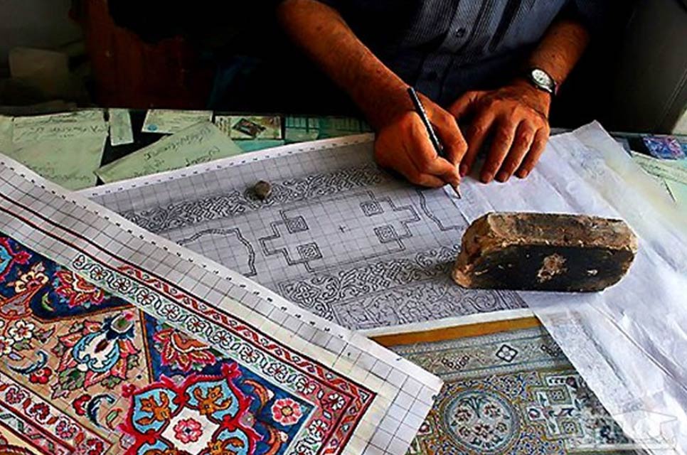 اصول طراحی فرش سنتی - قالیشویی بانو
