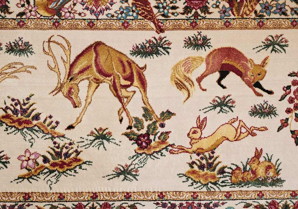 طرح فرش با نقوش حیوانات - قالیشویی بانو